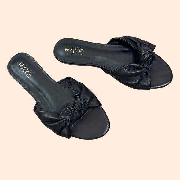 RAYE Black Buffy Sandals - Picture 1 of 6